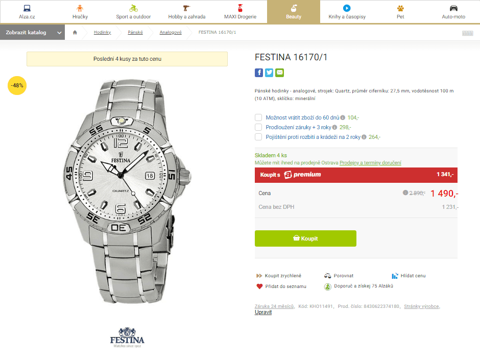 Pánské hodinky FESTINA 16170/1 