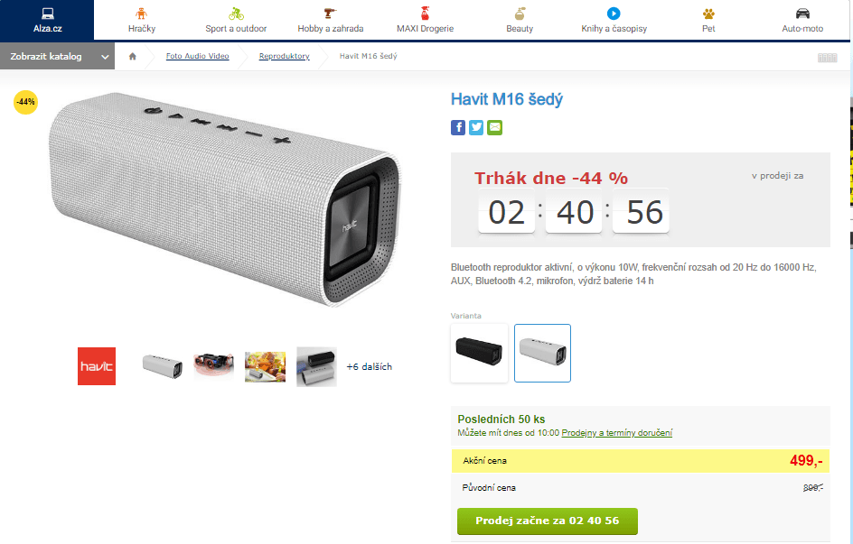Bluetooth reproduktor Havit M16