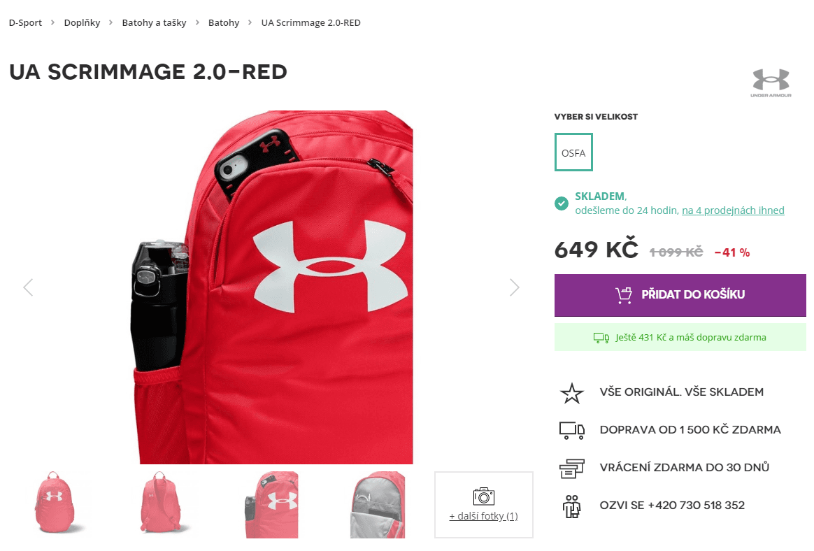 Unisex batoh Under Armour 25l