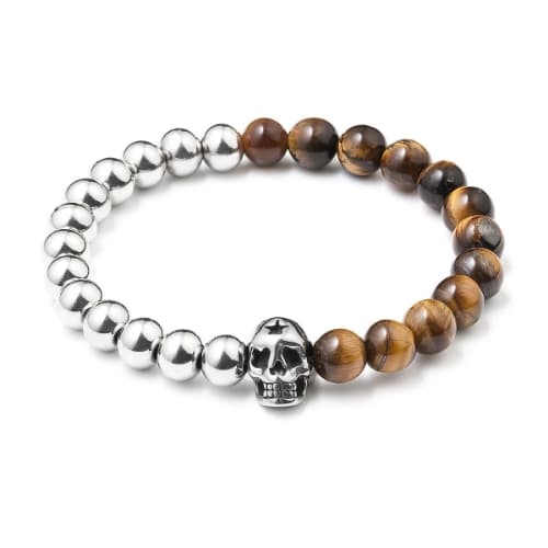 Korálkový náramek hnědé tygří oko