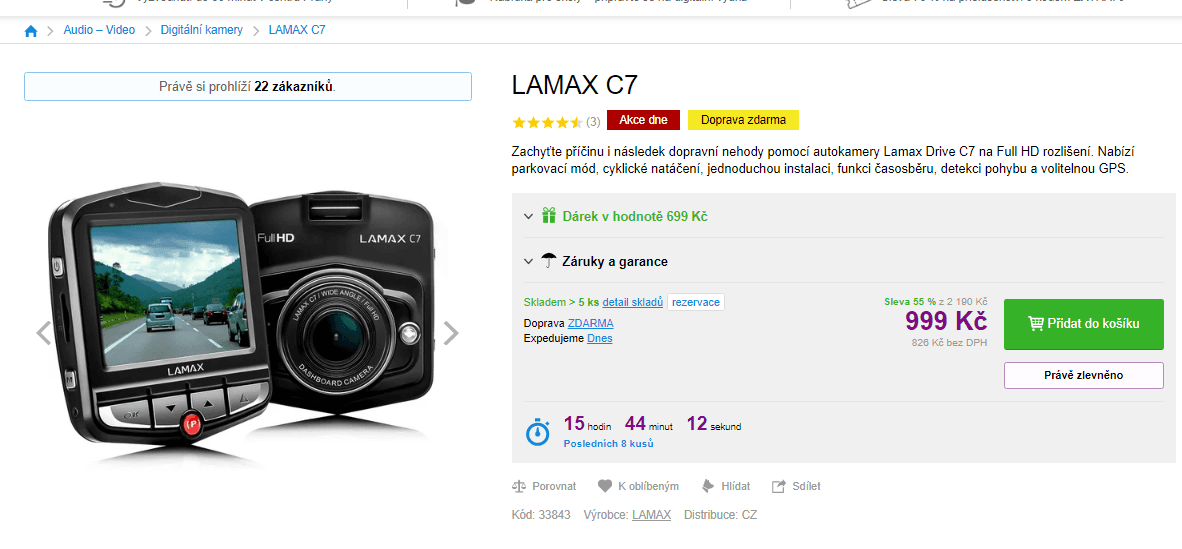 Autokamera, blackbox LAMAX DRIVE C7