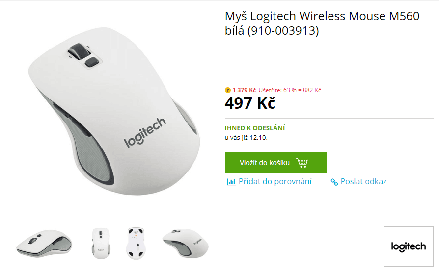 BT myš Logitech Wireless Mouse M560