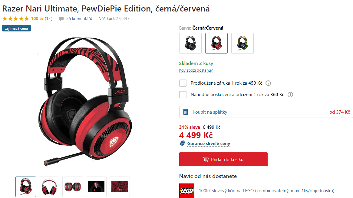 BT herní sluchátka Razer Nari Ultimate