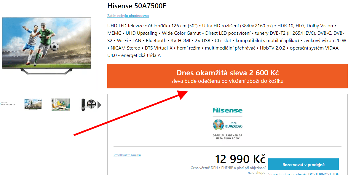 4K Smart TV, 126cm, HDR, Hisense