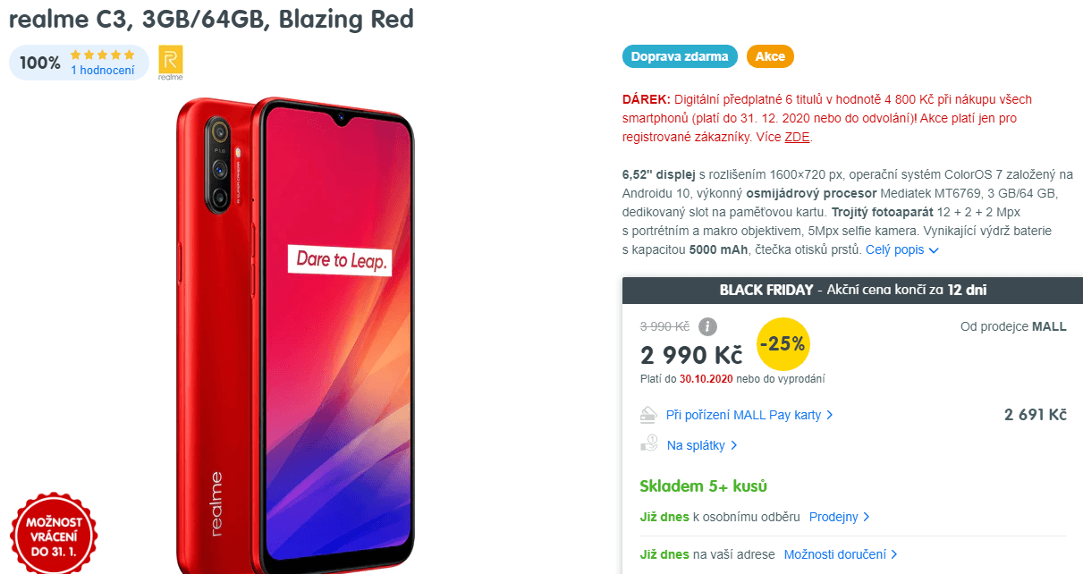 Realme, 8x 2GHz, 3GB RAM, 6,5"