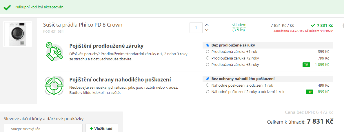 Kondenzační sušička Philco, 8 kg, 16 prog.