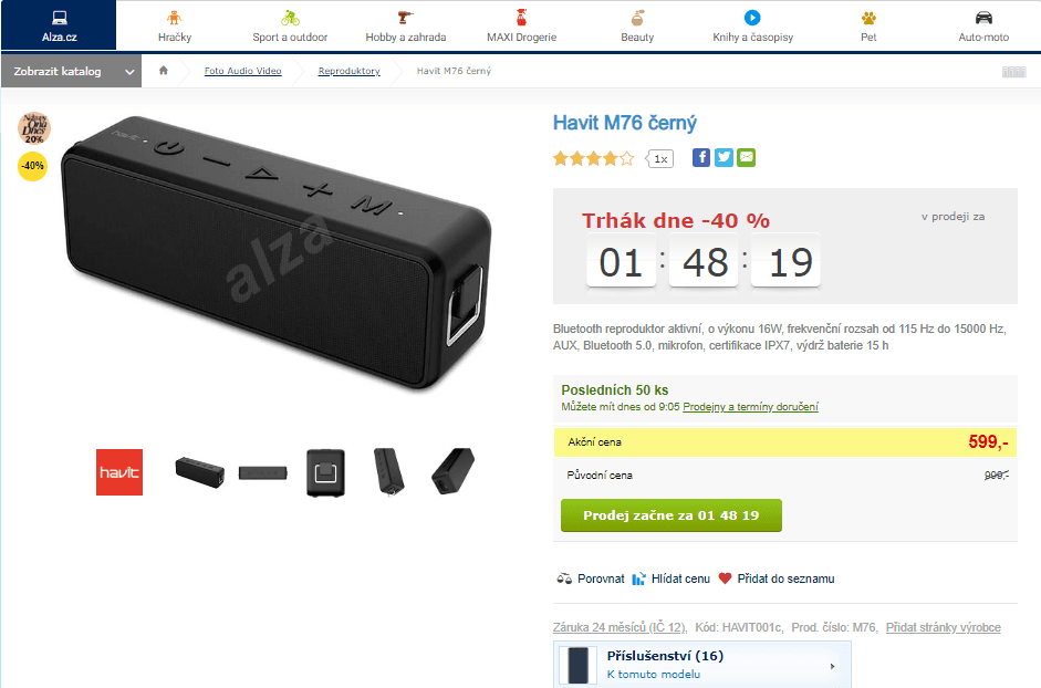 BT reproduktor Havit M76