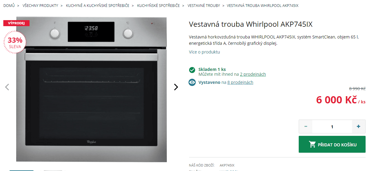 Vestavná trouba Whirlpool, gril, 2 zóny