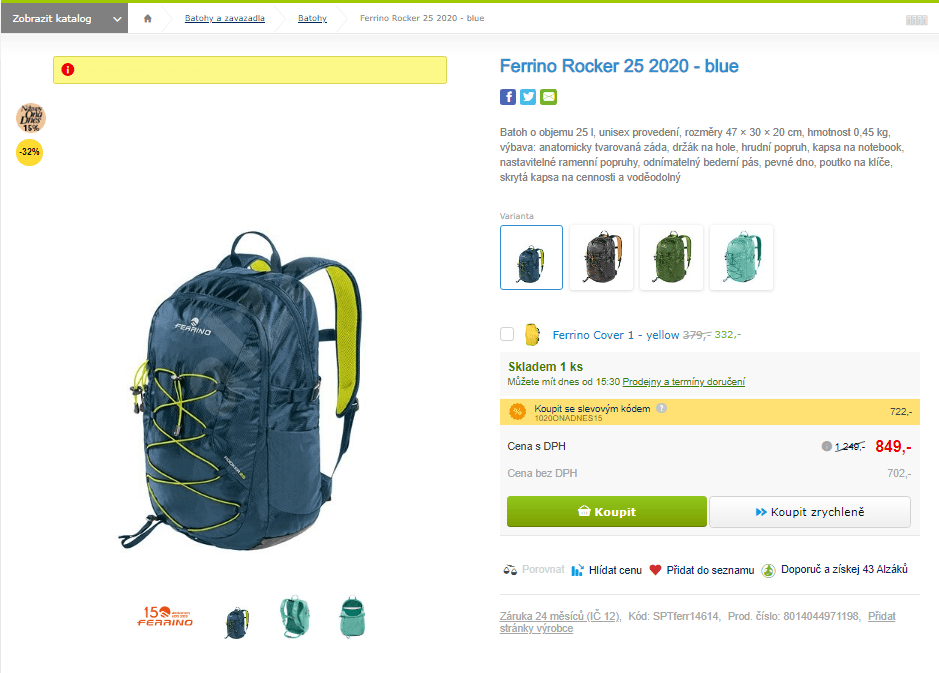 Městský batoh Ferrino Rocker 25