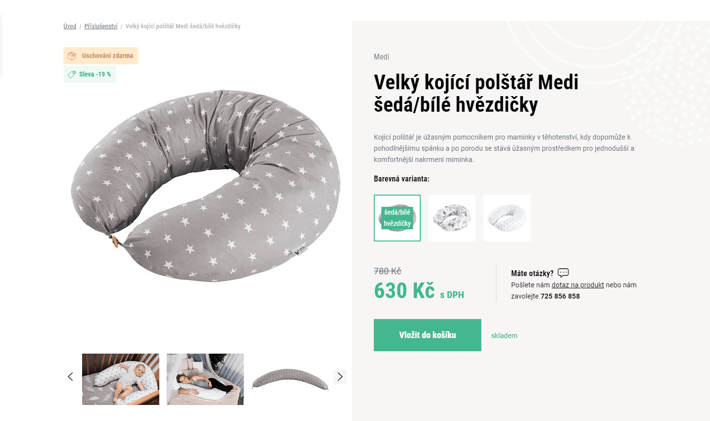 Velký kojící polštář Medi