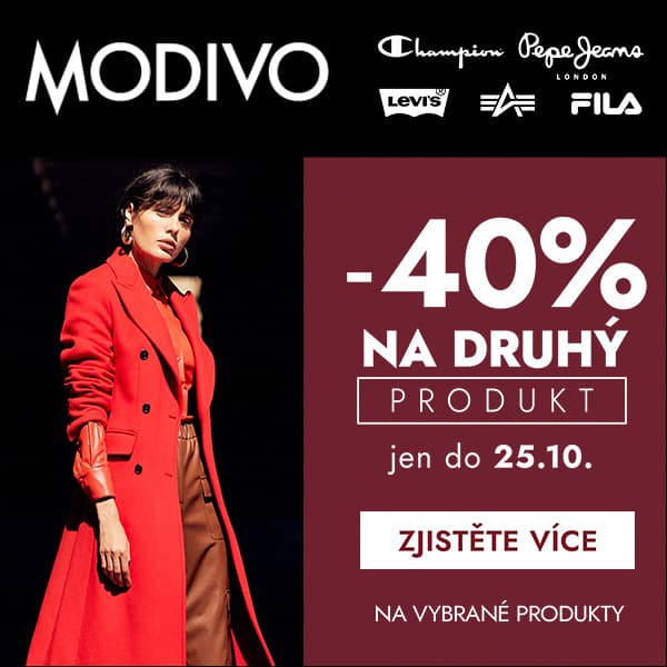Modivo - sleva 40% na 2. produkt