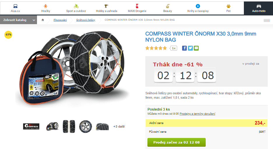 Sněhové řetězy Compass X30, rychloupínací