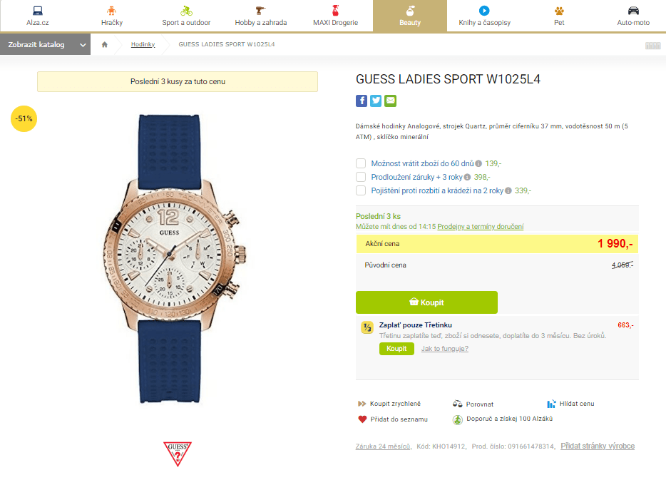 Dámské hodinky Guess Marina