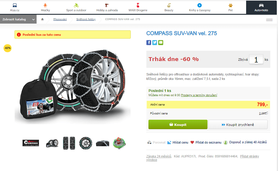 Sněhové řetězy Compass  do 7,5 tuny