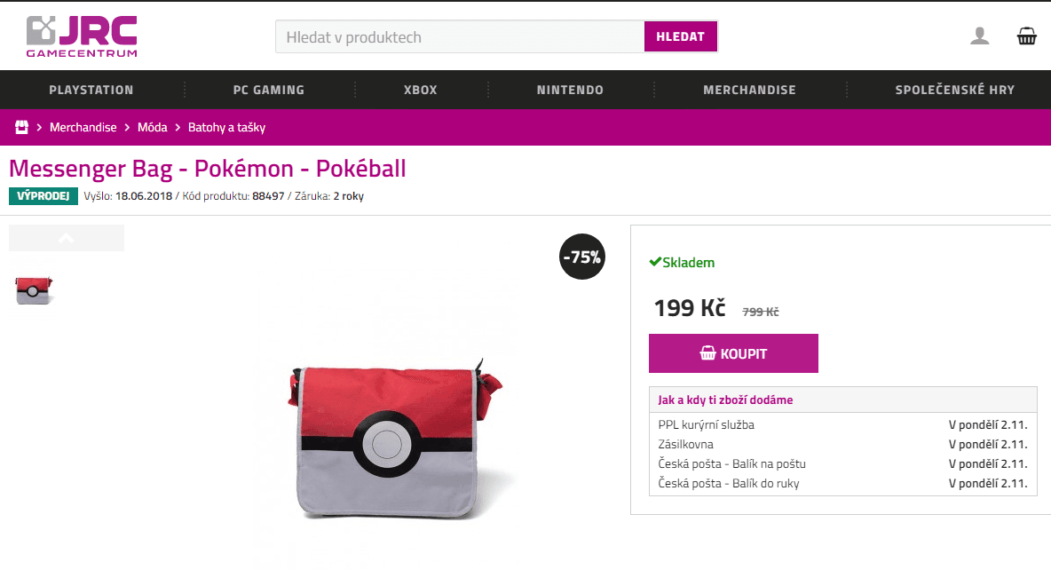 Messenger Bag - Pokémon - Pokéball