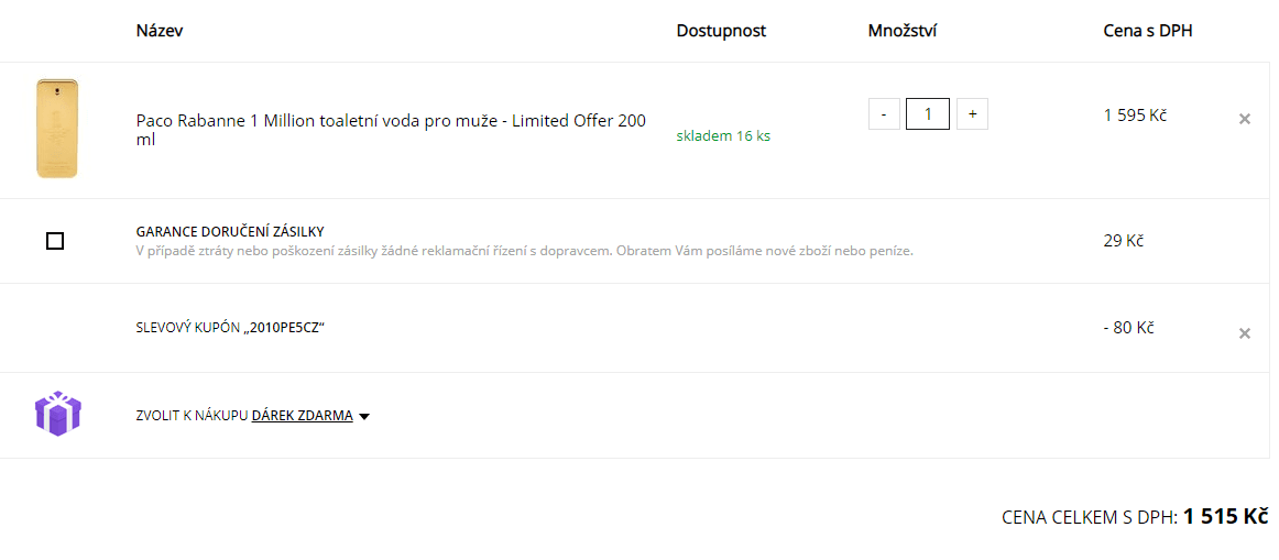 Pánský parfém Paco Rabanne 1 Million 200ml