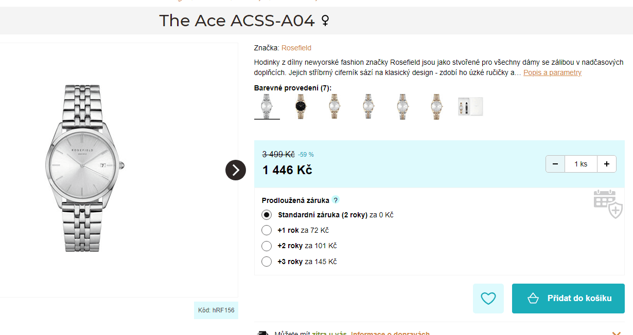 Dámské hodinky Rosefield The Ace