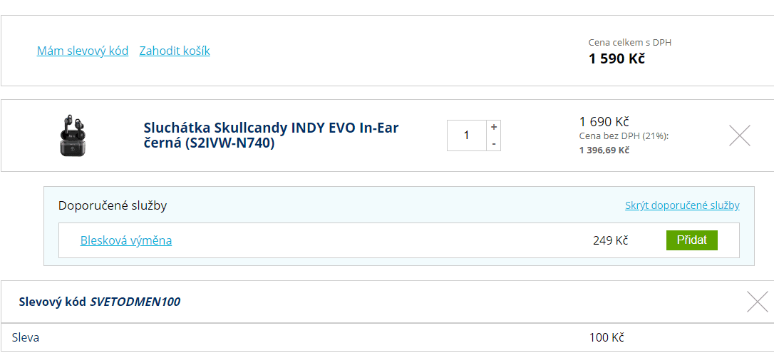 BT sluchátka Skullcandy INDY EVO