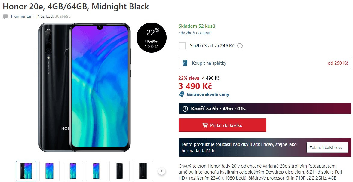 Honor, 8x 2,2GHz, 4GB RAM, 6,21", LTE, NFC