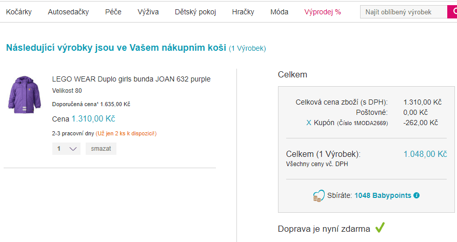 PinkorBlue - extra sleva 20% na módu