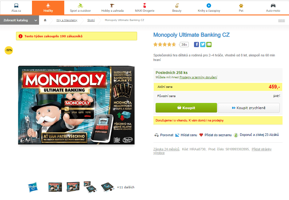 Hra Monopoly Ultimate Banking CZ