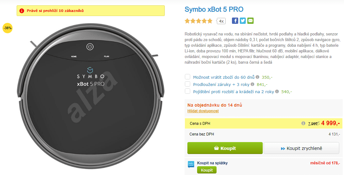 Robot vysavač + mop Symbo xBot 5 PRO