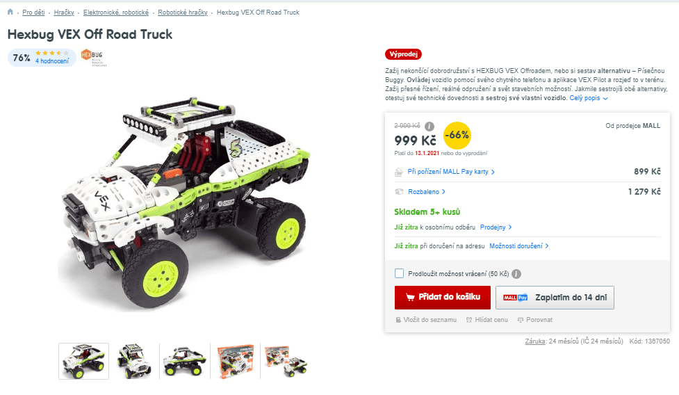 Stavebnice Hexbug VEX Off Road Truck