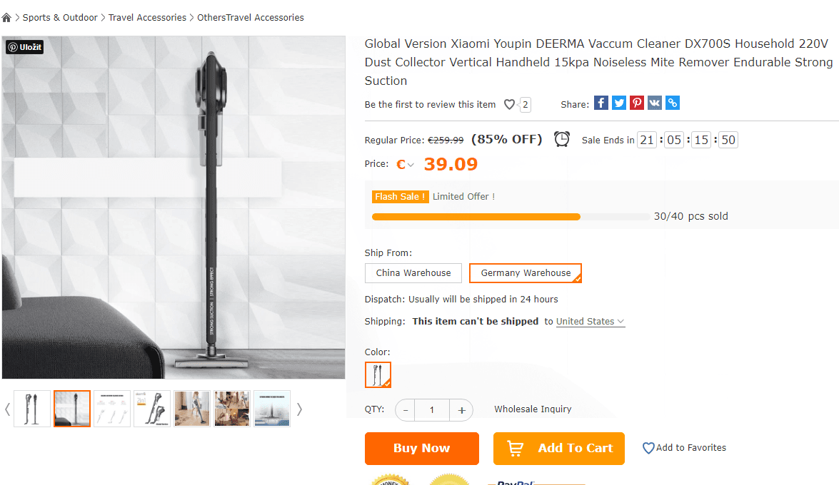 Tyčový vysavač Xiaomi Deerma