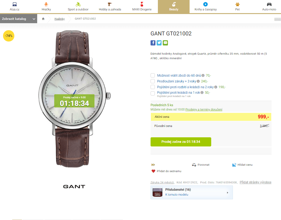 Dámské hodinky GANT GT021002