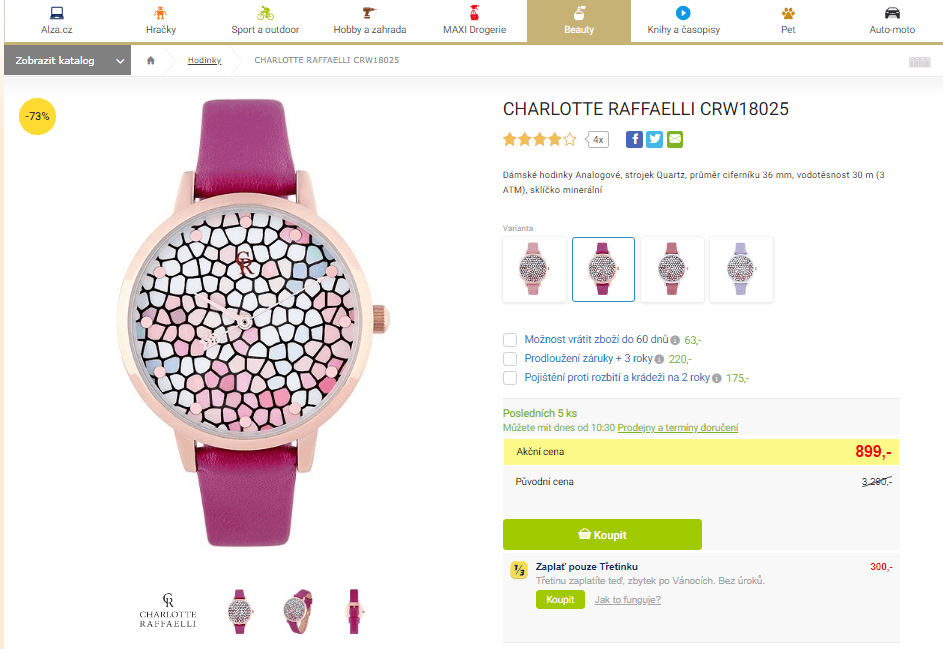 Dámské hodinky Charlotte Raffaelli