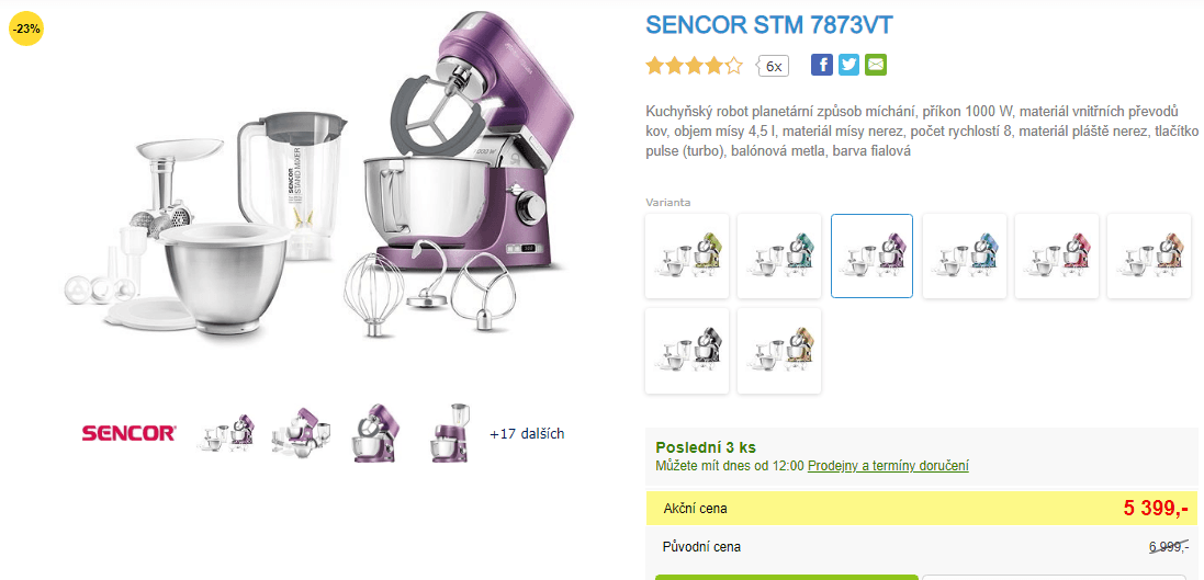 Kuchyňský robot Sencor + příslušenství