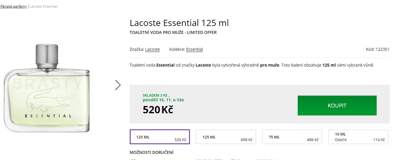 Lacoste Essential toaletní voda pánská 125 ml