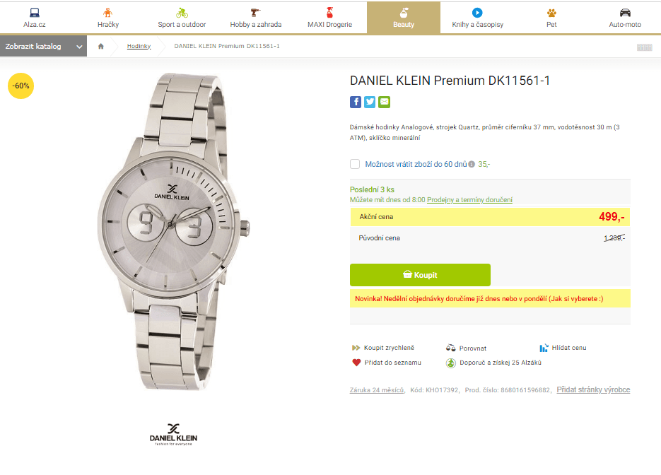 Dámské hodinky Daniel Klein DK11561-1