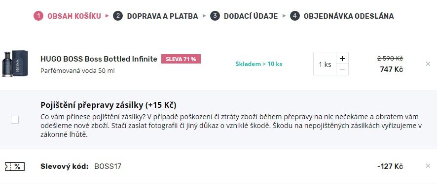 Sleva 17% na vše od HUGO BOSS