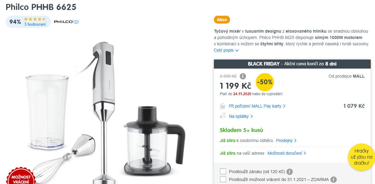 Tyčový mixér Philco 