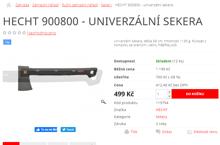 Univerzální sekera Hecht 900800