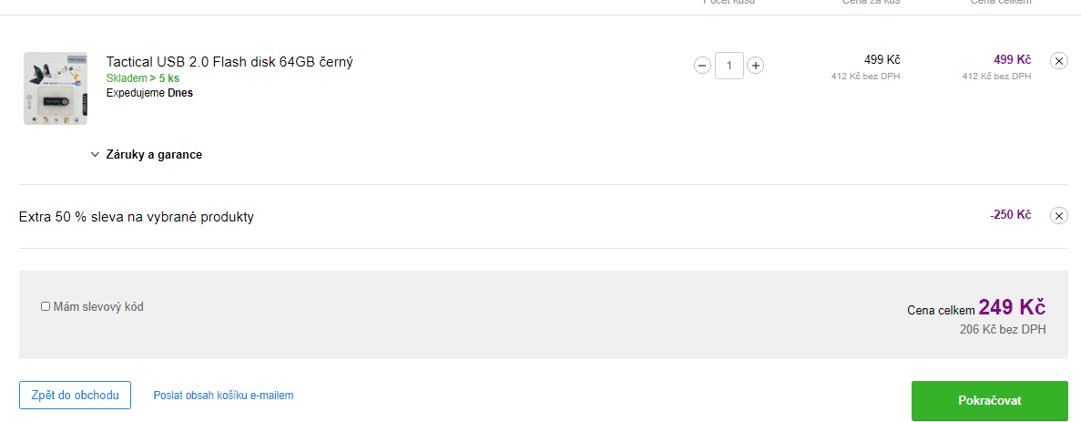 Extra sleva 50% na příslušenství