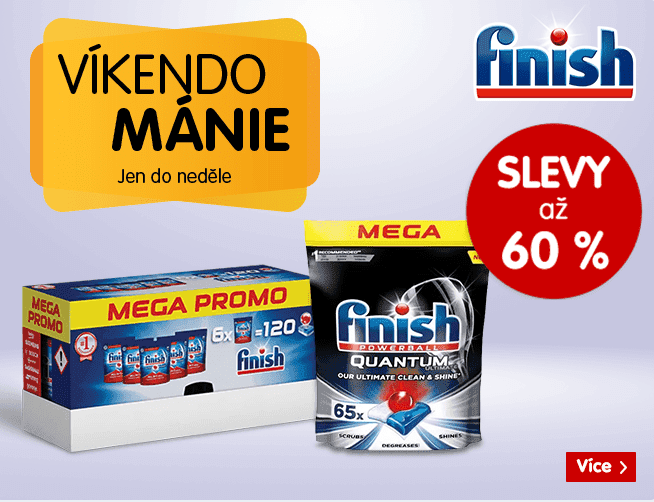 Přípravky do myčky Finish - výprodej