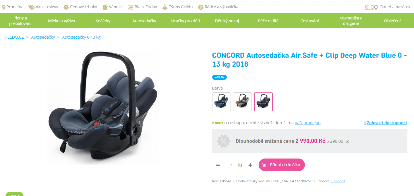 Autosedačka Concord Air, 0-13 kg 