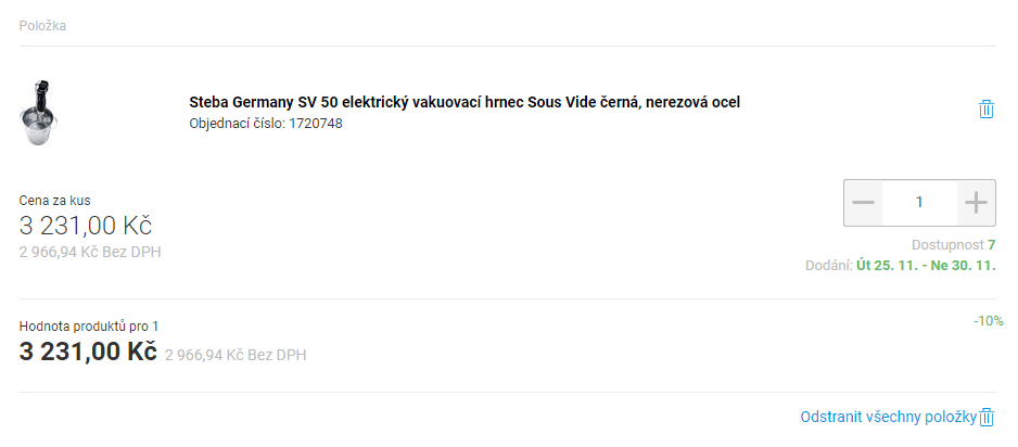 Sous vide vařič Steba