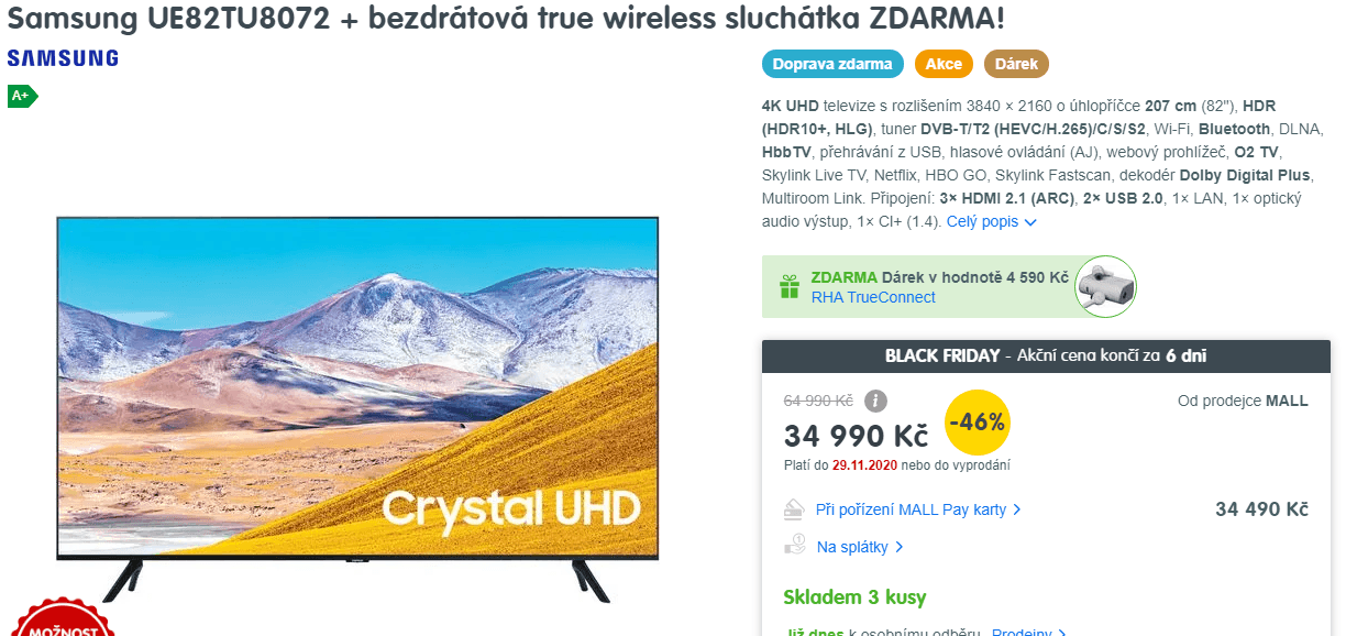 4K Smart TV, 207cm, HDR, Samsung8