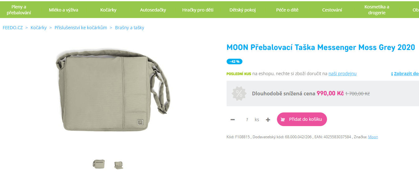 Přebalovací taška MOON Messenger