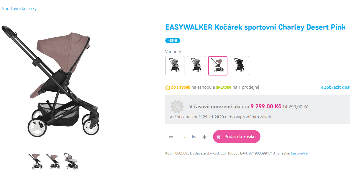 Kočárek sportovní Easywalker Charley