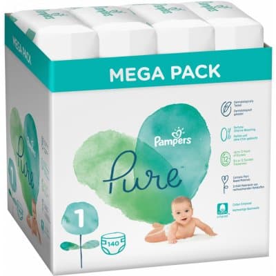 PAMPERS Pure Protection vel. 1 (140 ks)