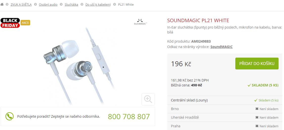 Sluchátka SoundMAGIC PL21