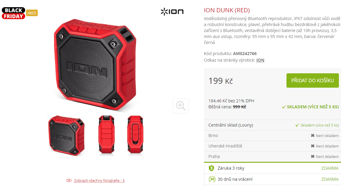 BT reproduktor ION DUNK, voděodolný