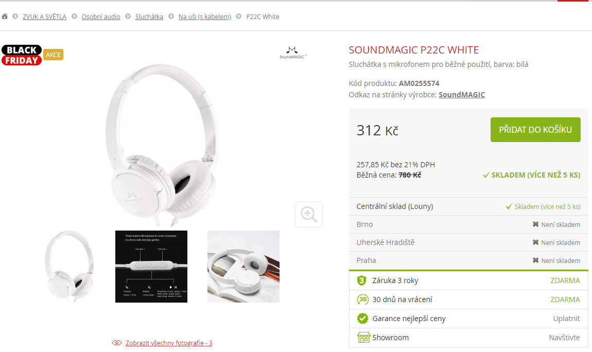Sluchátka SoundMAGIC P22C