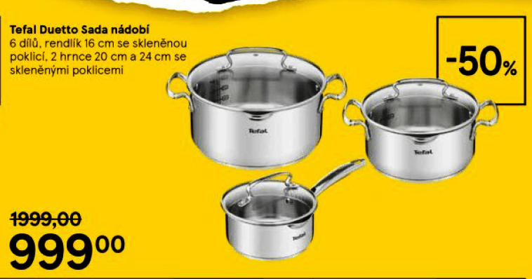 Sada nádobí Tefal Duetto 6 ks