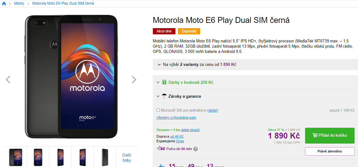 Motorola, 4x 1,5GHz, 2GB RAM, 5,5", Dual