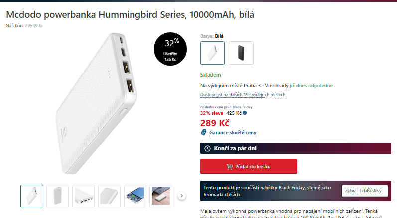 Powerbanka Mcdodo 10000mAh